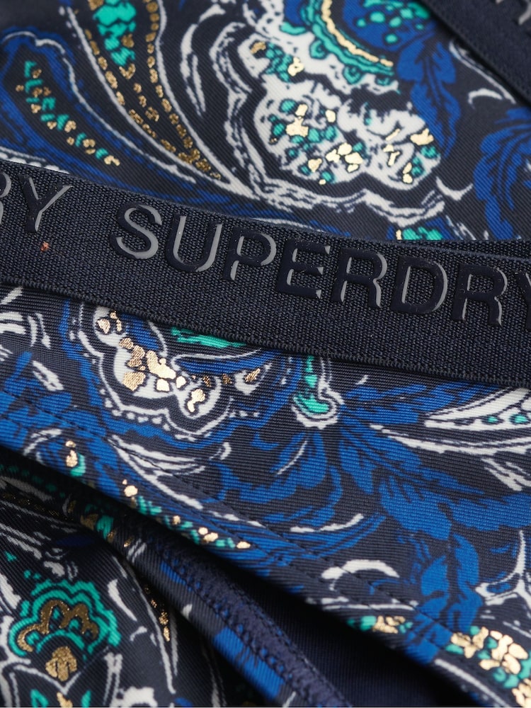 SUPERDRY Blue SUPERDRY Print Classic Bikini Bottoms - Image 6 of 6