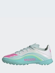 adidas White F50 Messi League Turf Kids Football Boot - Image 10 of 11