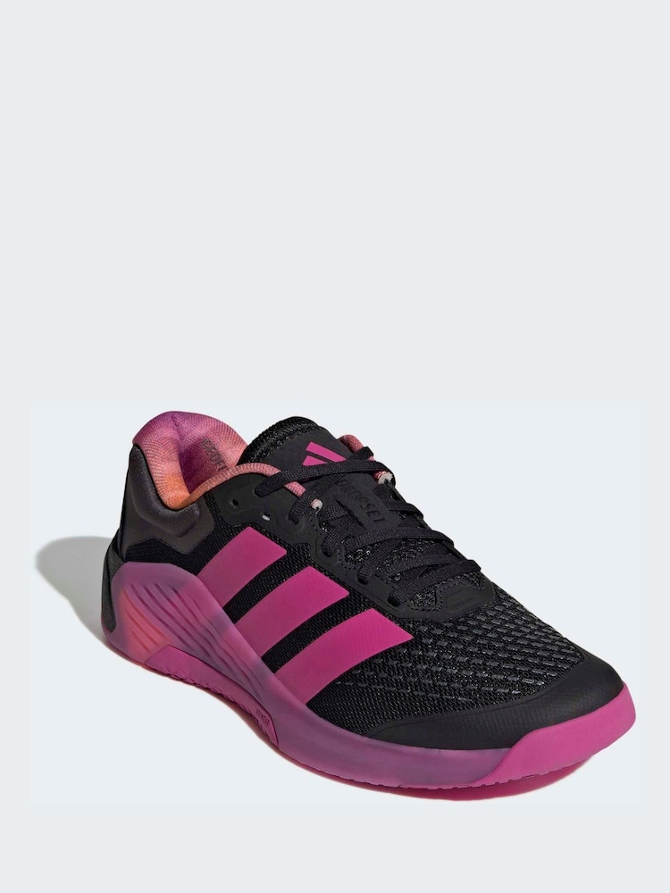 adidas Black Dropset 4 Power Trainers - Image 1 of 8