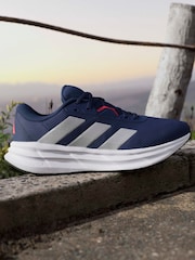 adidas Blue/White Galaxy 7 Running Trainers - Image 7 of 17