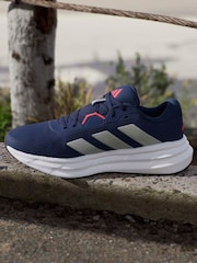 adidas Blue/White Galaxy 7 Running Trainers - Image 8 of 17