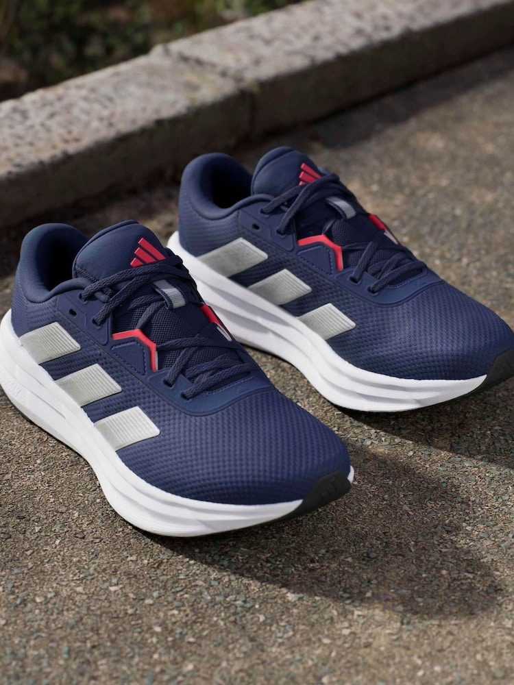 Buy adidas Navy Blue/White Galaxy 7 Running Trainers from  display picture 1