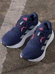 adidas Blue/White Galaxy 7 Running Trainers - Image 9 of 17