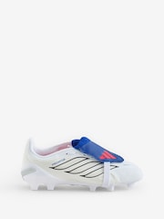 adidas White Predator League Fold-Over Tongue Firm Ground Football Kids Boots - Image 1 of 1