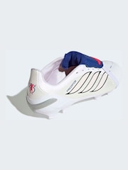 adidas White Predator League Fold-Over Tongue Firm Ground Football Kids Boots - Image 10 of 11