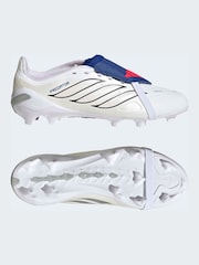 adidas White Predator League Fold-Over Tongue Firm Ground Football Kids Boots - Image 2 of 11