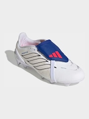 adidas White Predator League Fold-Over Tongue Firm Ground Football Kids Boots - Image 9 of 11