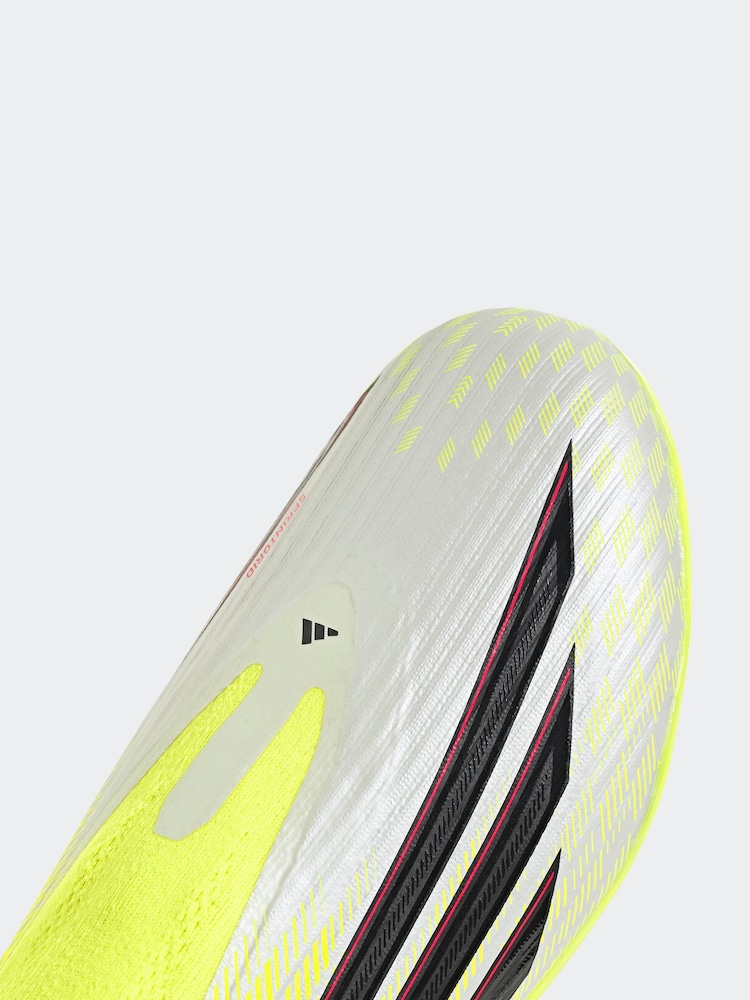 adidas Yellow F50 League Laceless Firm Ground / Multi Ground Kids Football Boots - Image 11 of 11