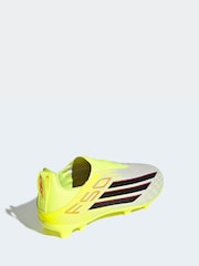adidas Yellow F50 League Laceless Firm Ground / Multi Ground Kids Football Boots - Image 9 of 11