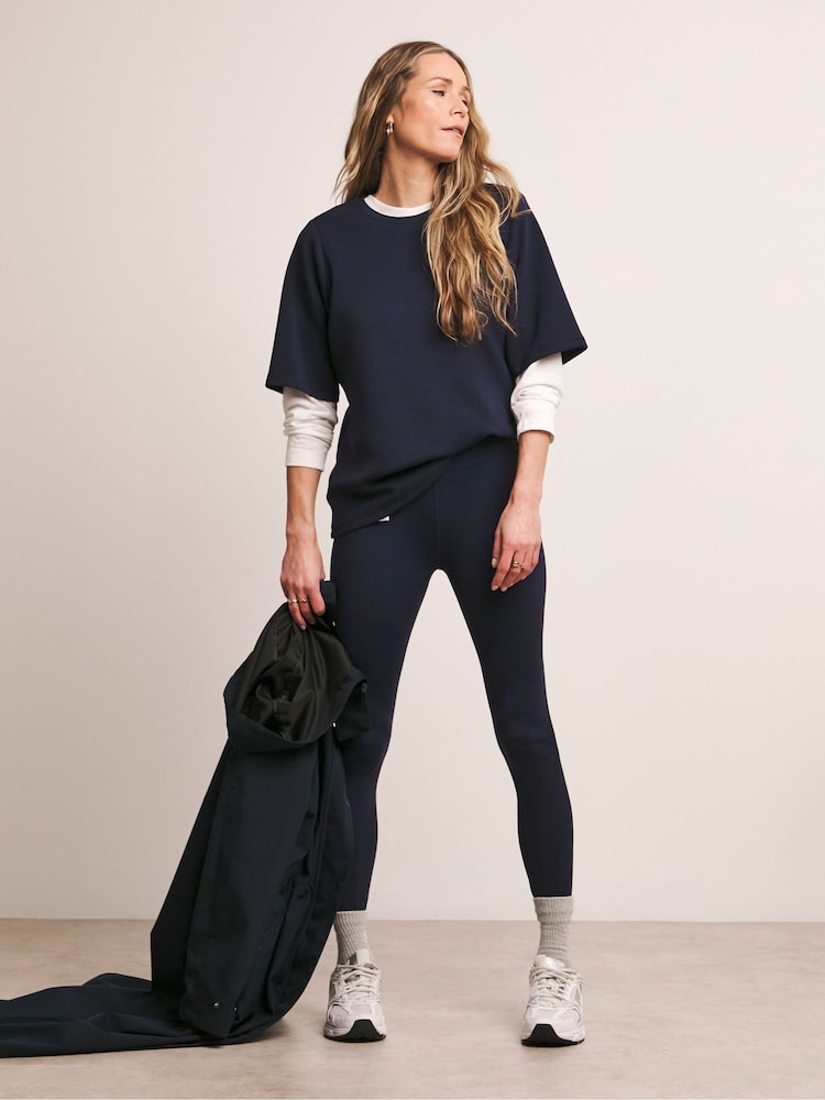 JD Williams Blue Premium Athleisure Leggings - Image 1 of 5