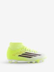 adidas Yellow F50 Club Mid Firm Ground / Multi Ground Kids Football Boots - Image 1 of 1