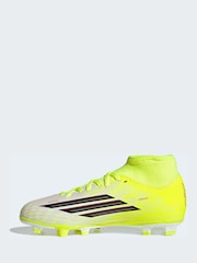 adidas Yellow F50 Club Mid Firm Ground / Multi Ground Kids Football Boots - Image 2 of 11