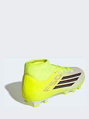 adidas Yellow F50 Club Mid Firm Ground / Multi Ground Kids Football Boots - Image 5 of 11