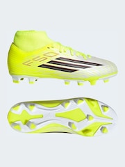 adidas Yellow F50 Club Mid Firm Ground / Multi Ground Kids Football Boots - Image 7 of 11