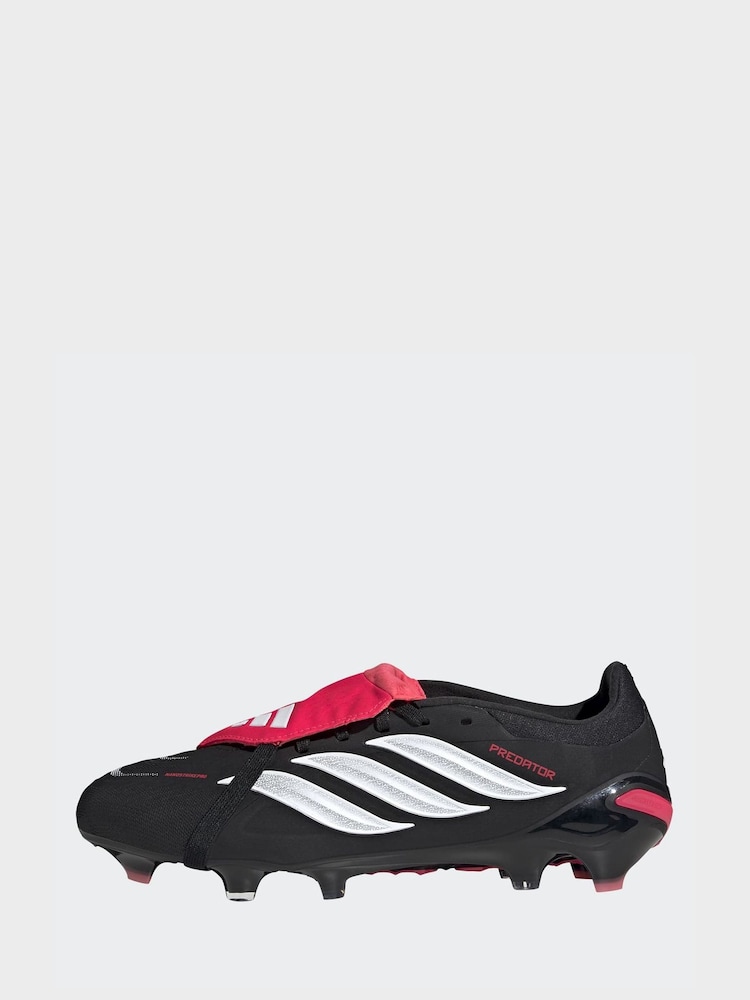 adidas Black Predator Pro Fold-Over Tongue Firm Ground Football Boots - Image 2 of 11