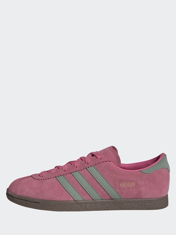 adidas Originals Pink Stadt Trainers - Image 2 of 9