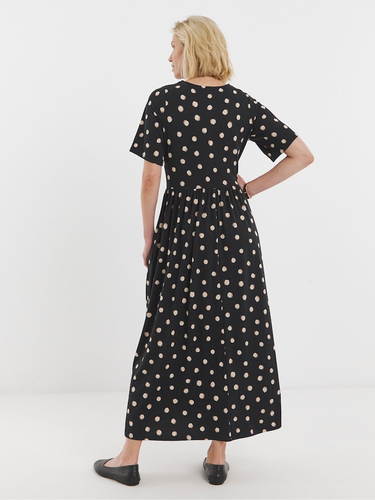 JD Williams Black Supersoft Midi Smock Dress - Image 2 of 4