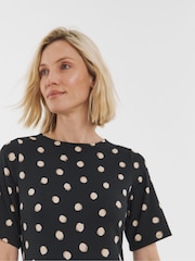 JD Williams Black Supersoft Midi Smock Dress - Image 3 of 4