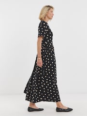 JD Williams Black Supersoft Midi Smock Dress - Image 4 of 4