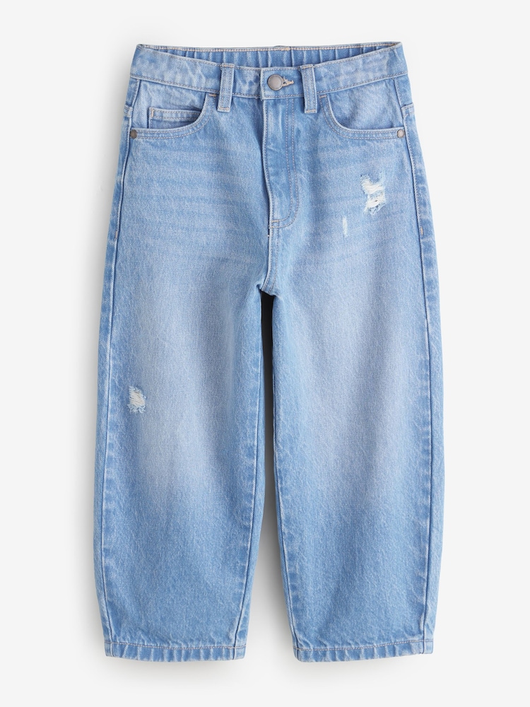 Denim Lightwash Barrel Fit Jeans - Image 1 of 1
