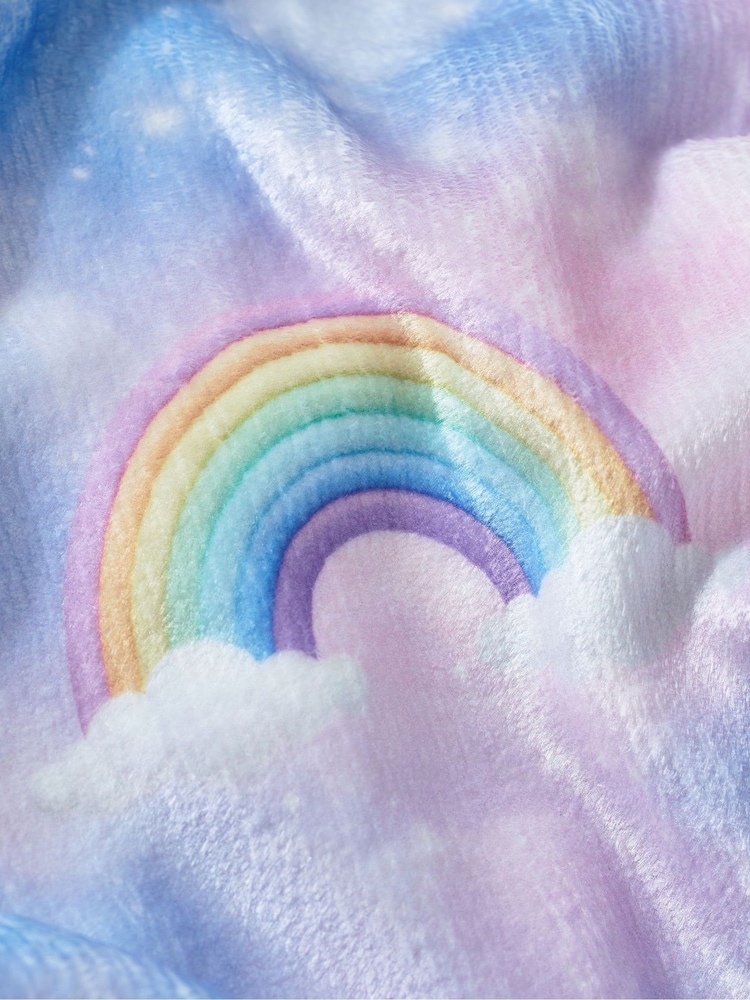Catherine Lansfield Pink Candy Unicorn Cosy Fleece Blanket Throw - Image 2 of 2