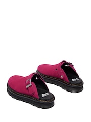 Dr. Martens Pink Zebzag Eh Suede Mules - Image 2 of 4