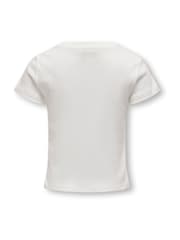 ONLY KIDS Baby Cherry Diamente White T-Shirt - Image 4 of 5