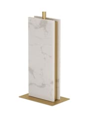 Eglo Brushed Brass And White Belesar Stone And Steel Table Lamp - Image 3 of 4