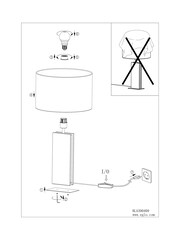 Eglo Brushed Brass And White Belesar Stone And Steel Table Lamp - Image 5 of 5