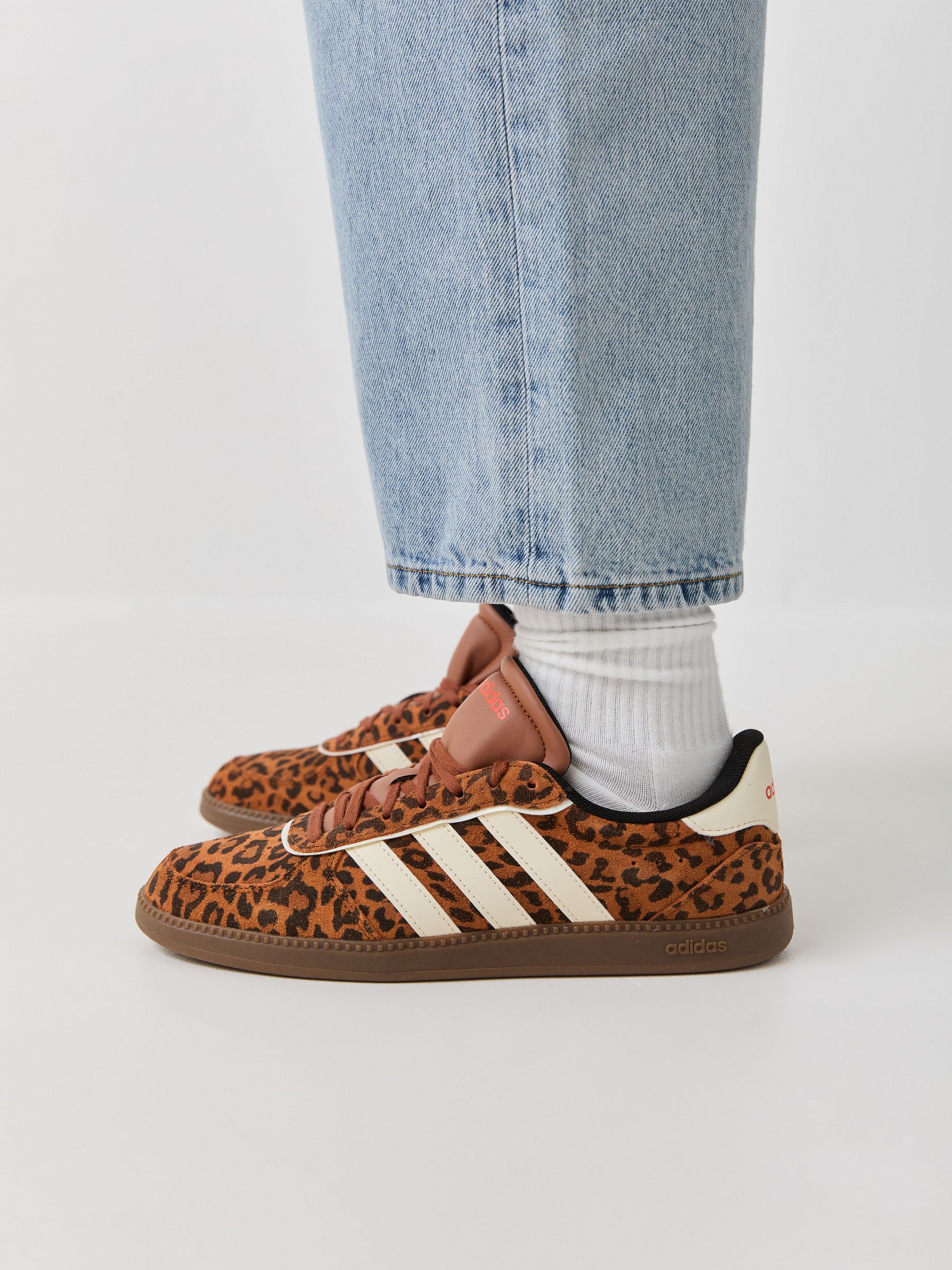 adidas x_plr j off white & cheetah print shoes