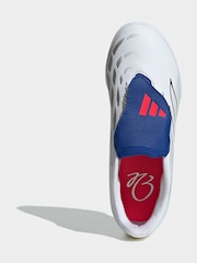 adidas White Predator Club Fold-Over Tongue Turf Football Kids Trainers - Image 5 of 8