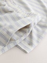 Grey Stripe Textured Short Pyjamas - Image 7 of 8