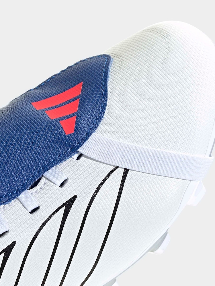 adidas White Predator Club Fold-Over Tongue Firm Ground/Multi Football Boots - Image 10 of 10