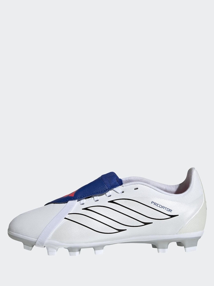 adidas White Predator Club Fold-Over Tongue Firm Ground/Multi Football Boots - Image 2 of 10
