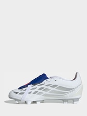 adidas White Predator Club Fold-Over Tongue Firm Ground/Multi Football Boots - Image 3 of 10