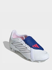 adidas White Predator Club Fold-Over Tongue Firm Ground/Multi Football Boots - Image 4 of 10