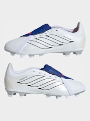 adidas White Predator Club Fold-Over Tongue Firm Ground/Multi Football Boots - Image 8 of 10