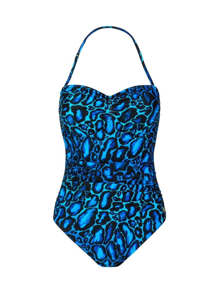 Seaspray Blue Serengeti Gathered Bandeau Swimsuit - Image 4 of 4