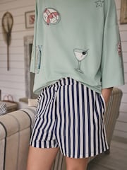 Sage Green Embroidered Short Sleeve Pyjamas - Image 5 of 5