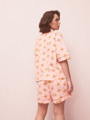 Pink Biscuit Jersey Button Through Short Pyjamas Set - Image 3 of 10