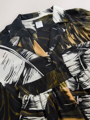 Green Palm Button Through Short Pyjamas Set - Image 7 of 8