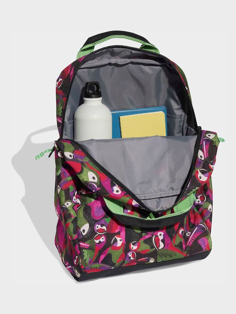 Adidas Floral Tropical Parrot Backpack - Pink & Green on Cream ADIDAS FARM CLASSIC BACKPACK - Multicolor | Free Shipping  main image 3