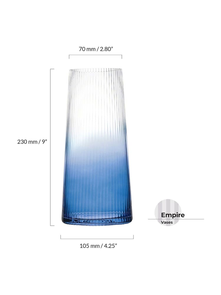 Anton Studio Designs Blue Small Empire Vase - Image 6 of 6