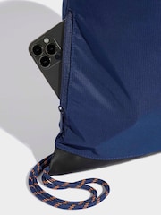 adidas Blue 3 Stripe Gymsack - Image 3 of 4
