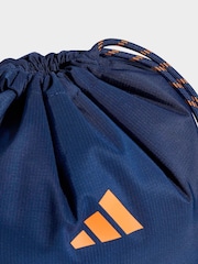 adidas Blue 3 Stripe Gymsack - Image 4 of 4