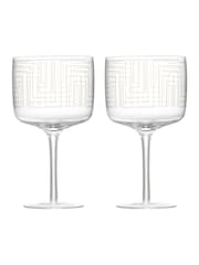 Anton Studio Designs Set of 2 Clear Maze Gin Glasses - Image 2 of 5