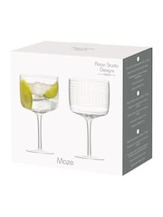 Anton Studio Designs Set of 2 Clear Maze Gin Glasses - Image 3 of 5