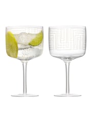 Anton Studio Designs Set of 2 Clear Maze Gin Glasses - Image 4 of 5