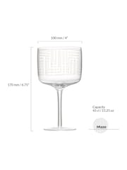 Anton Studio Designs Set of 2 Clear Maze Gin Glasses - Image 5 of 5