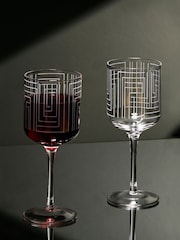 Anton Studio Designs Set of 2 Maze Wine Glasses - Slika 1 iz 1